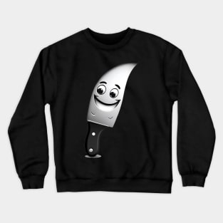 Comic Coolness: Unleash Fun with a Funny Smile Knife Design Crewneck Sweatshirt